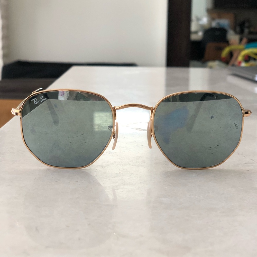RayBan hexagon mirrored sunglasses